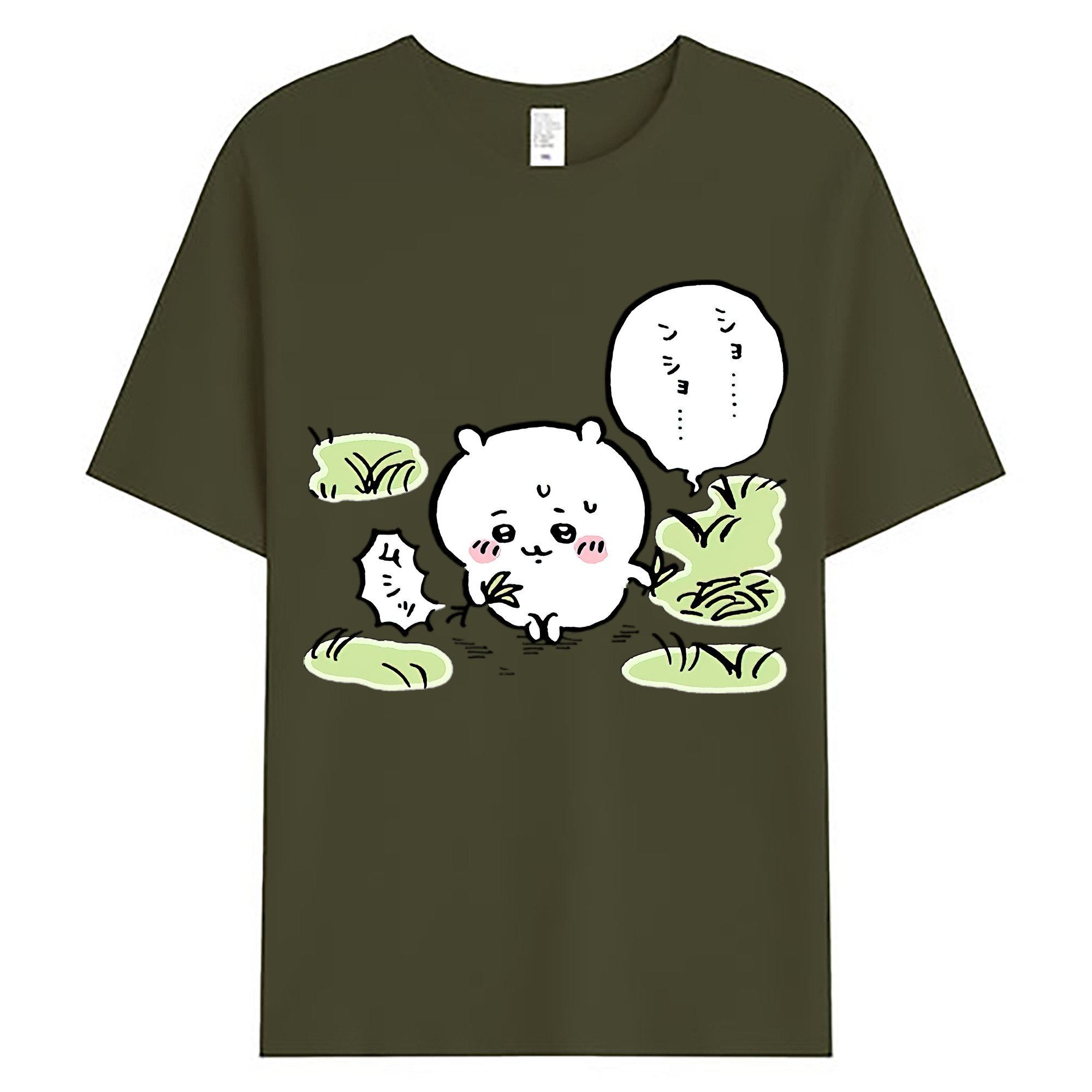 （画像用） ちいかわ ちいかわ Chii-kawa chiikawa 綿100％ メンズ半袖Tシャツ｜肌触りやわらか＆通気性